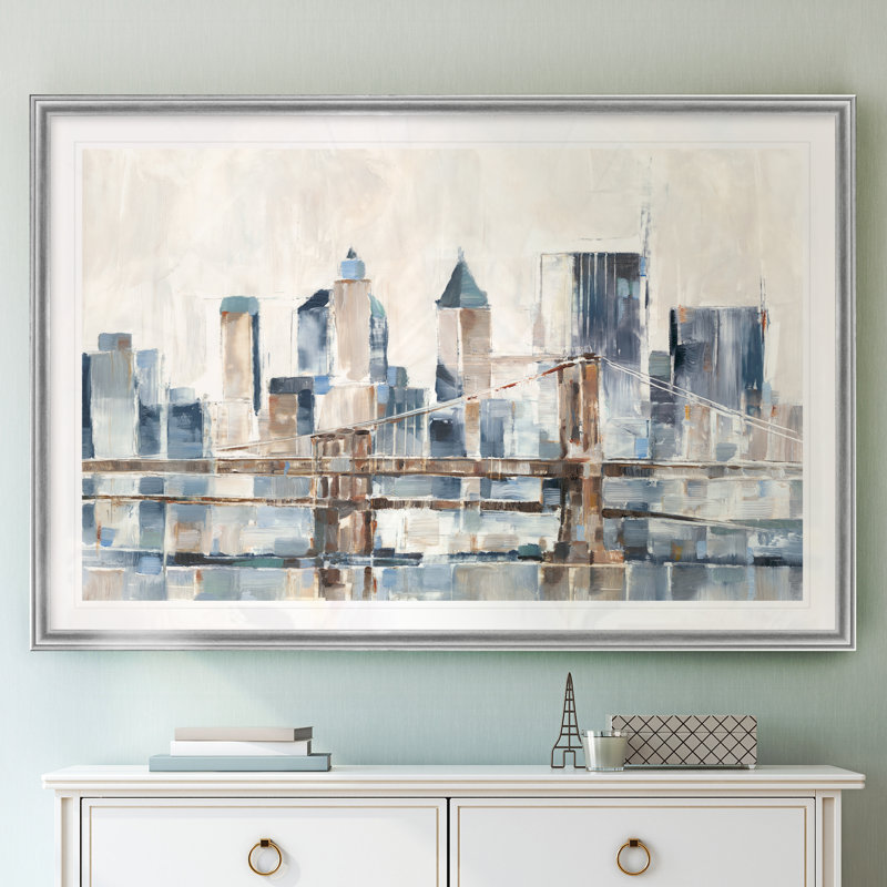 « blue hour i », impression sur toile, H 22,5 po x l 30,5 po x P 1,5 po, Argent