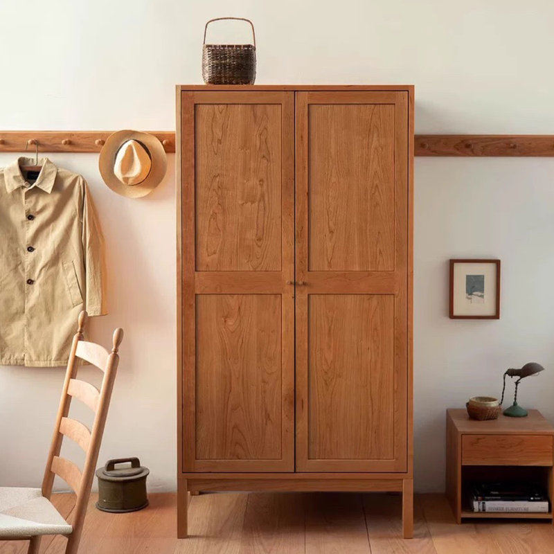 Simple and Modern Solid Wood Small Wardrobe