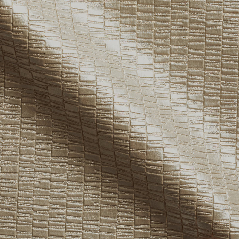 3' L x 54" W Textured Wallpaper Roll, Salmon/Gold
