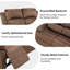 Causeuse inclinable manuelle en microfibre de 59,1 po de largeur avec coussins super doux et accoudoirs superposés de 59,1 po de largeur (ensemble de 2)-721420373