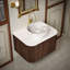 Floating Bathroom Vanity - White Ceramic Bowl Sink & Stone Countertop (Pre-Assembled, No Faucet)-301704986-301704984