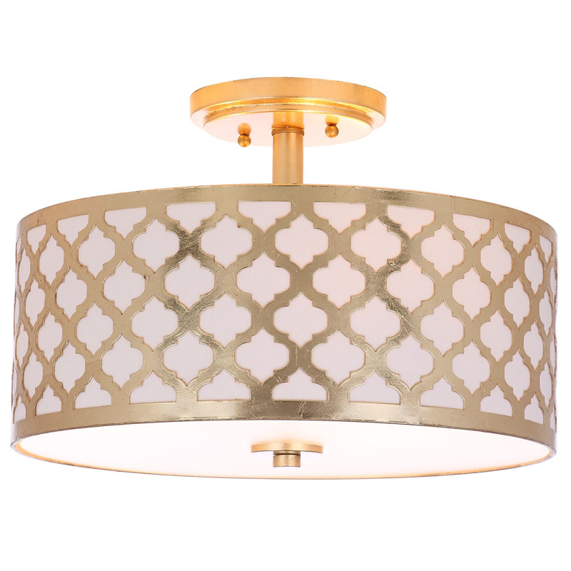 Chanston Semi Flush Mount, Gold