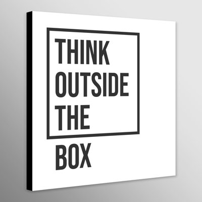 Think Outside The Box - Wrapped Canvas Print