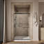 Elate Tall Sliding Shower Door, 75-1/2-In H X 44-1/4 - 47-5/8-In W, With Heavy 5/16-In Thick Crystal Clear Glass-1479485985
