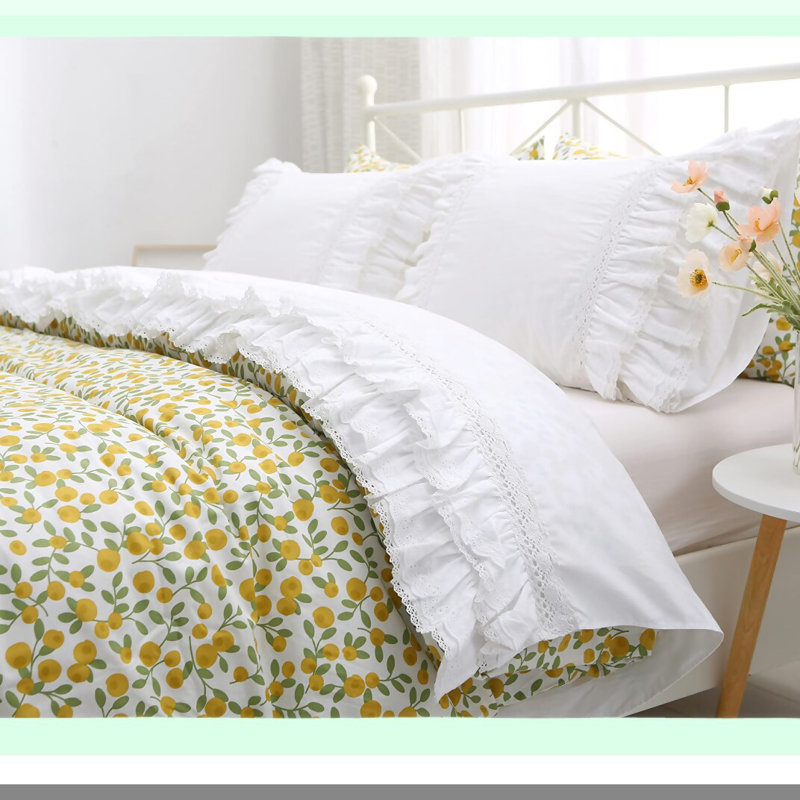 Luxury Lace Ruffled Queen Size Bed Sheet