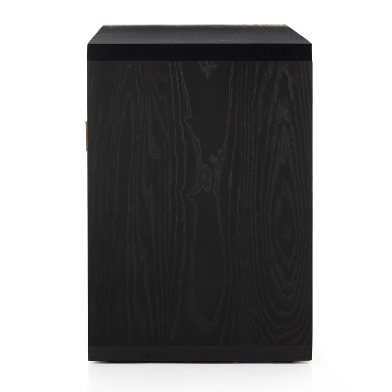 Caspian TV Stand for TVs up to 85", Black Ash