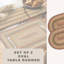 Chemin de table d'intérieur en jute de qualité supérieure - ensemble de 2, taille 8 po x 28 po-458227470-458227466