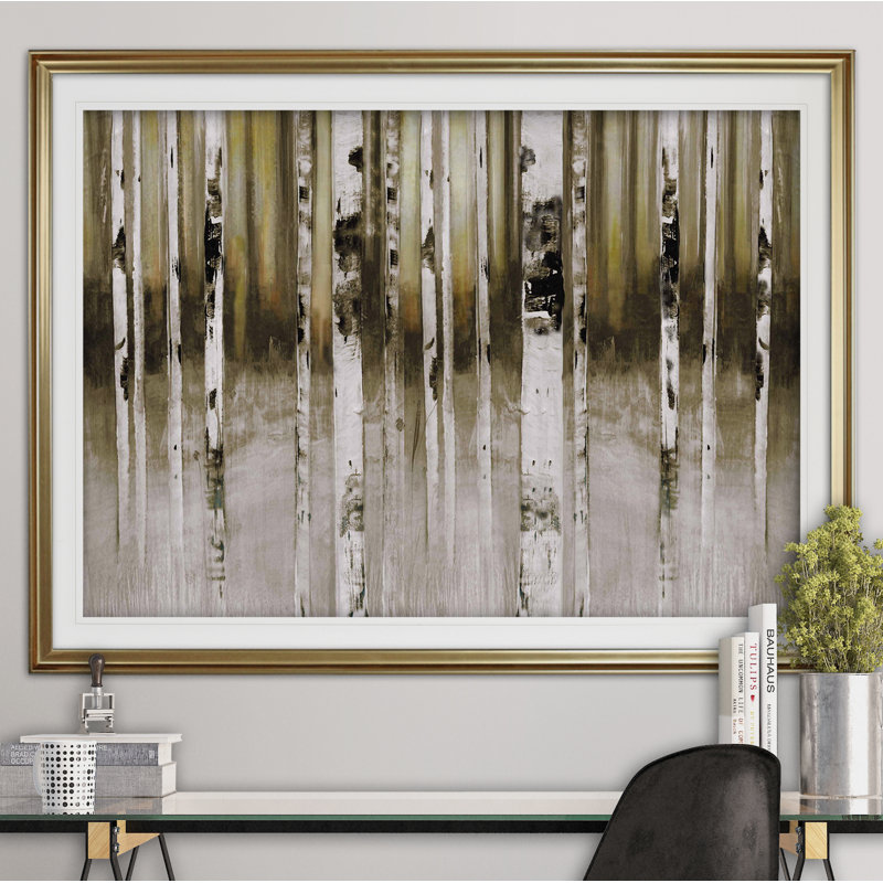 « palm creek », impression, Or, H 20 po x l 24 po x P 1,5 po