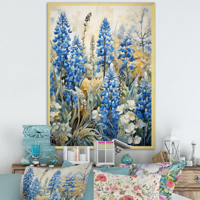 "Blue Bonnets Meadow Simplicity I", reproduction d'art sur toile