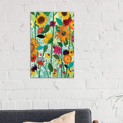Sunflower House by Carrie Schmitt - Wrapped Canvas Painting