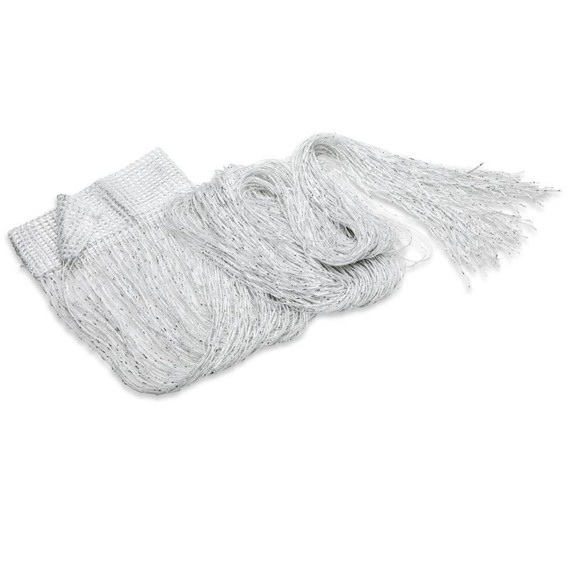 TRIXES White Dew Drop Door String Curtain – Decorative Glitter Screen Room Divider