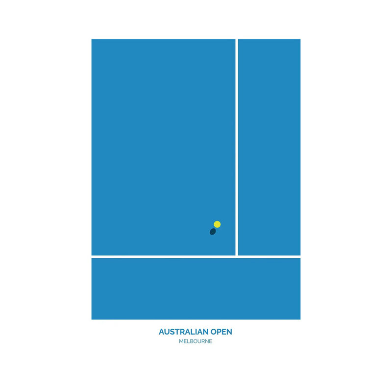 Australian Open by Avesix - Wrapped Canvas Print, 30.48cm H x 20.32cm W x 1.91cm D