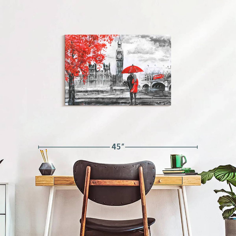 Ravi London Lovers, 20" H x 30" W