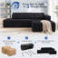 3 Seater Corduroy Sectional-53277955
