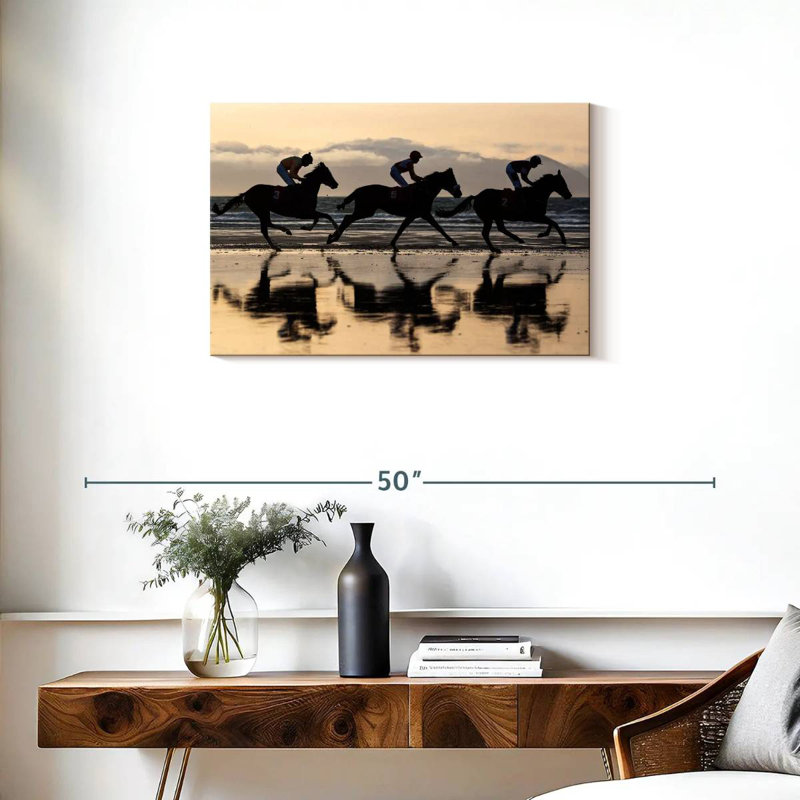Sirci, course de chevaux en Islande, H 20 po x l 30 po