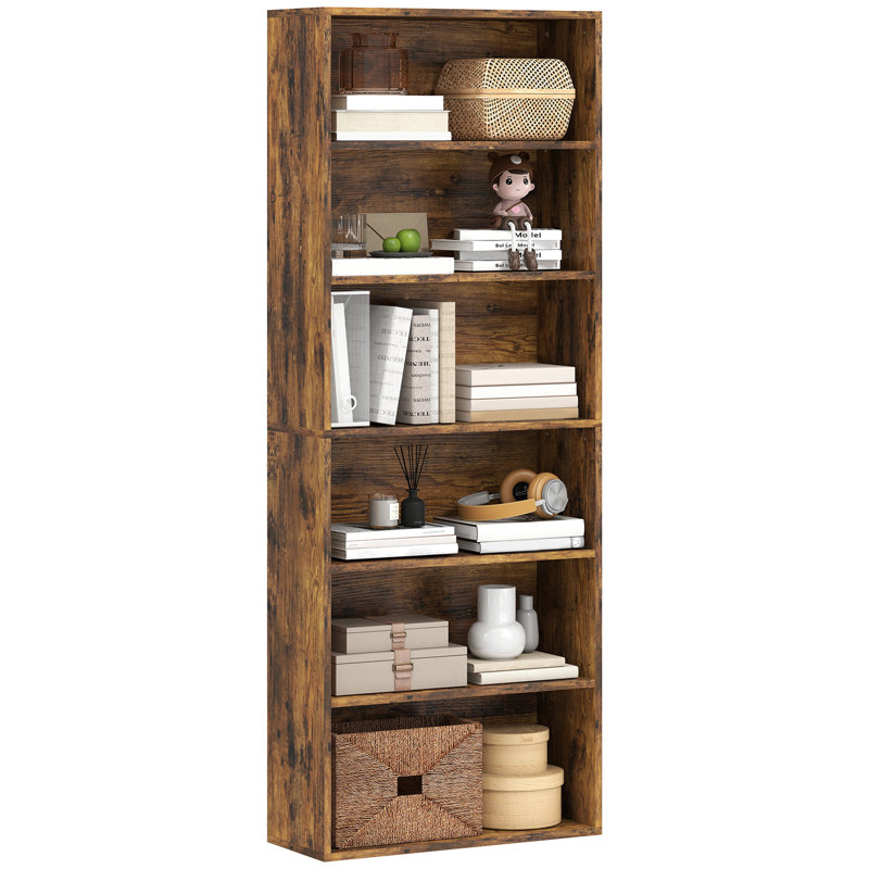 158.5cm H x 60cm W Bookcase, Rustic Brown