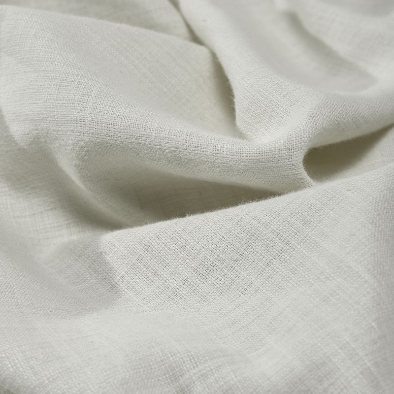 Chloe 100% Cotton Linen Texture Vintage Wash Solid Percale Pillowcases Set Of 2, Ivory
