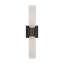 Kelly Wearstler Volver 2-light Large Double Sconce in Bronze with Clear Etched Glass shade-1048505461-1048505459