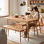 55.12" Burlywood Rectangular Solid Wood Dining Table-1932550071