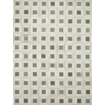 Tapis beige tissé à la main Emete
