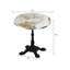 Table carrée en marbre fritté d'aspect marbre - Base en fonte robuste pour bistro, café, bar et maison-1292908792