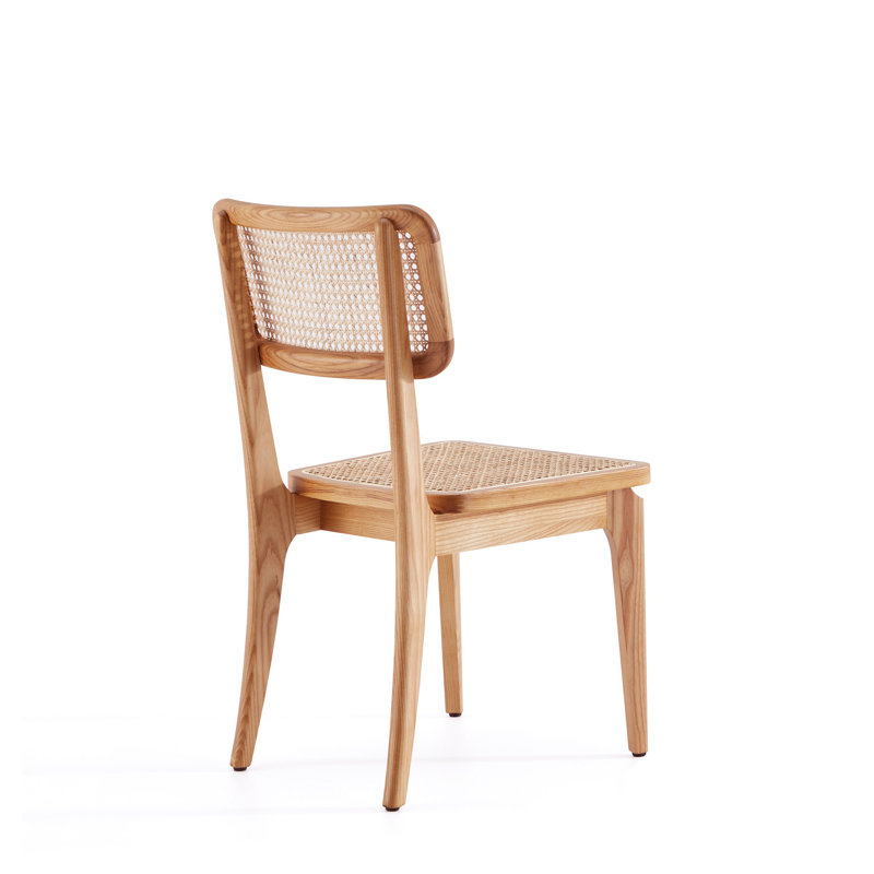 Bridger 17.32'' H Ash Solid Wood Cane Back Side Chair, Nature, 2