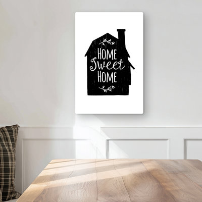 Home sweet home - Rustic Black Metal Print for Decor
