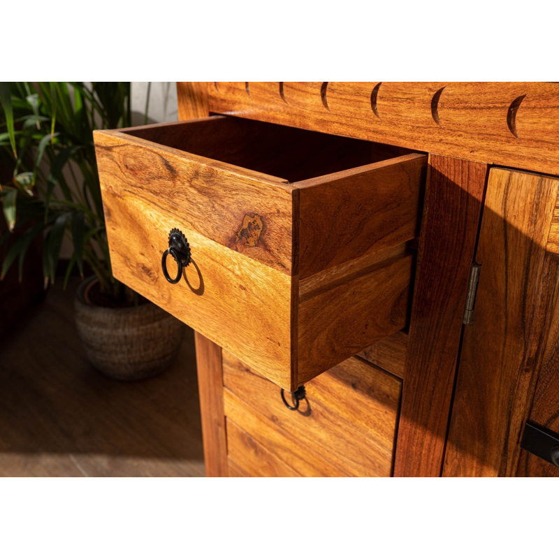Oxford Solid Wood 106cm W 3 - Drawer Chest of Drawers, Honey