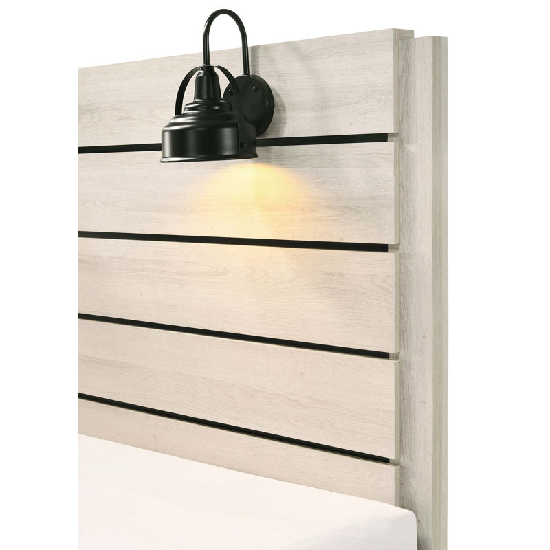 1 bloc de boucher de style rustique pour lit double avec lampe