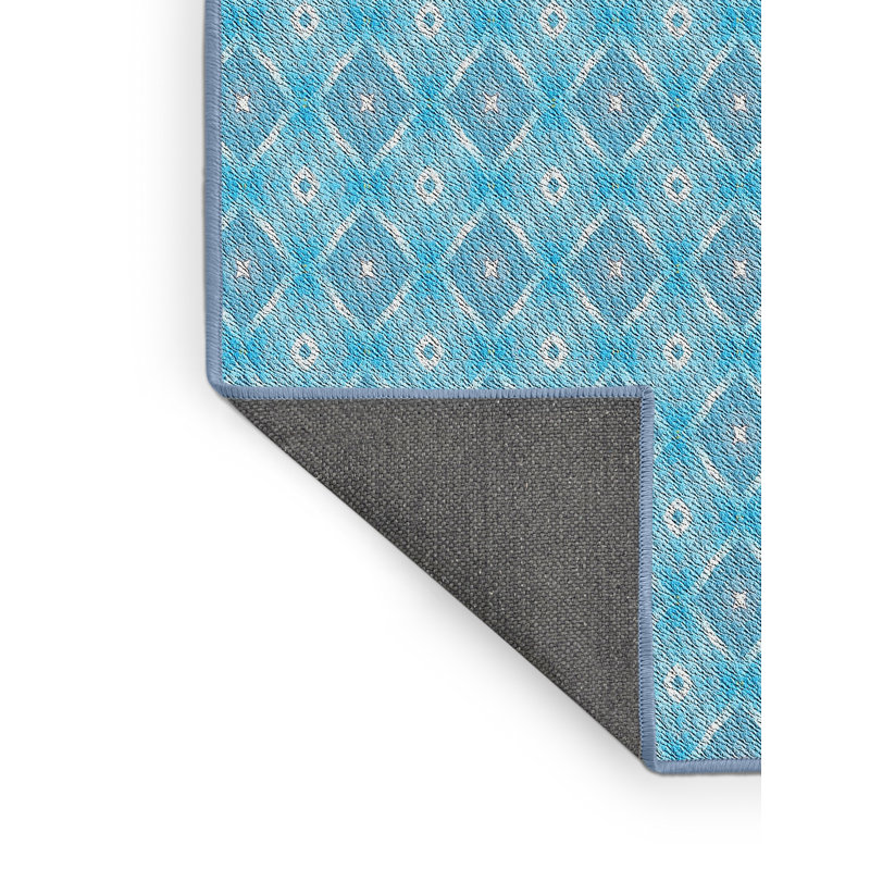Tapis de zone bleue à motifs, Rectangle 5 pi x 7 pi