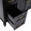 Meuble-lavabo noir 36 po avec lavabo, tiroirs et armoire pour une décoration moderne et élégante
