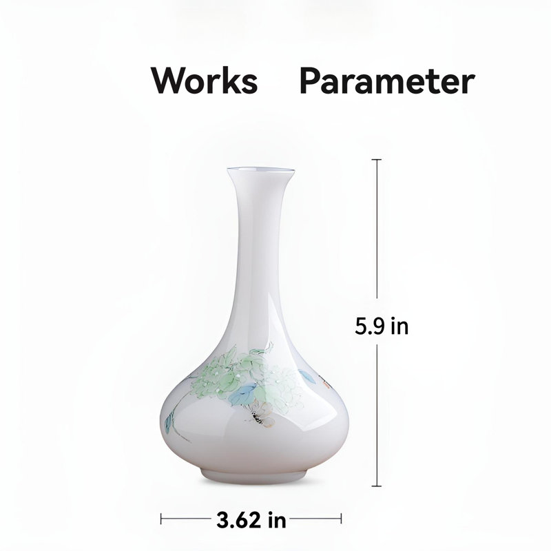 Vase en porcelaine givrée lustrée - esthétique orientale subtile