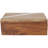 Mango Wood Decorative Brown Box with Silver Diagonal Stripes Set