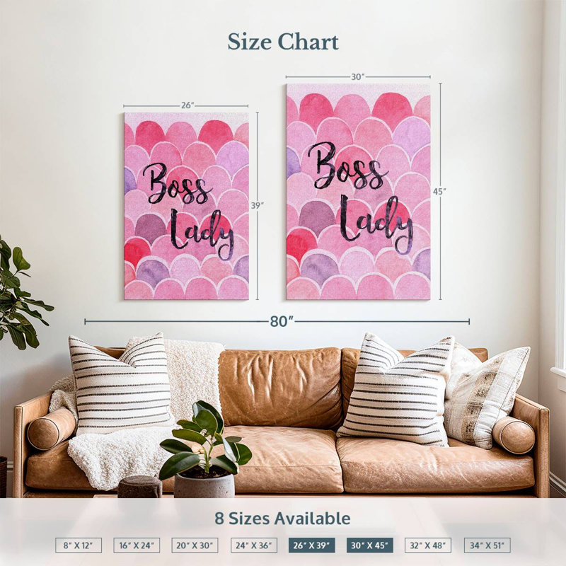 Tergel Boss Lady Typography, 39" H x 26" W