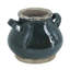 Vase rond en terre cuite 7 "vert foncé et sable