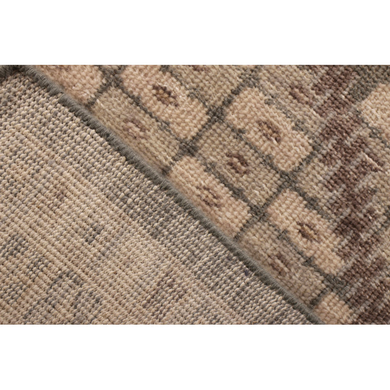 Hand-Knotted Classic Rug Beige-Brown Blue Pattern, Rectangle 12' x 15'