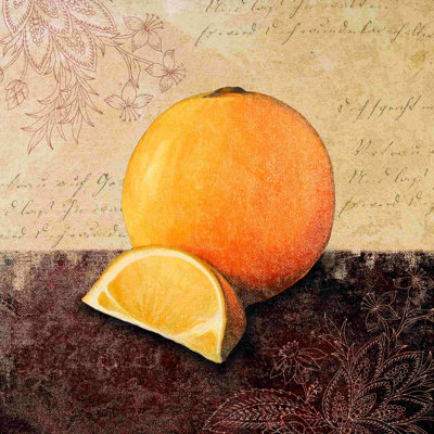 Orange abstrait - peinture sur toile tendue