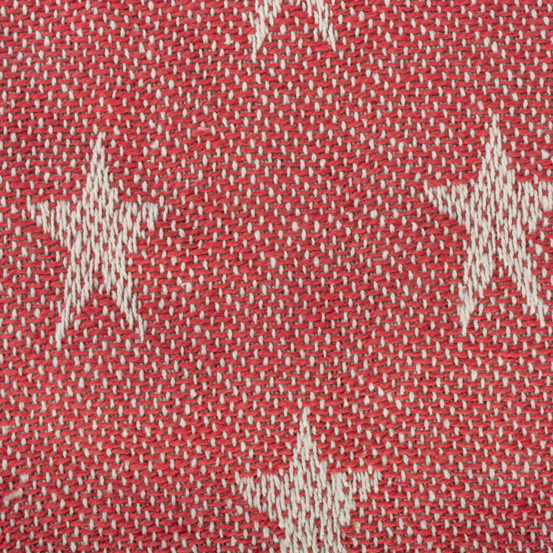  Jeté en coton Patriotic Stars, Rouge tango