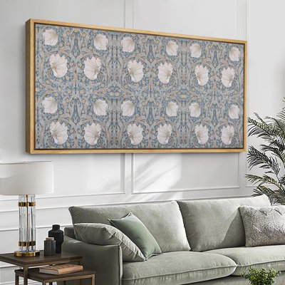 Abstrait botanique abstrait, élégant motif botanique floral classique, reproduction sur toile