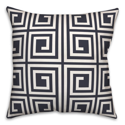  Geometric Polyester Indoor/Outdoor Throw Pillow