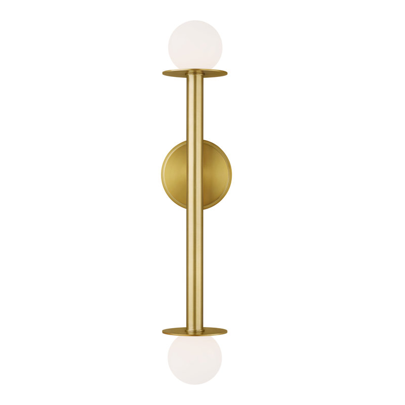 Nodes 2 - Light Dimmable Armed Sconce  by Kelly Wearstler, Burnished Brass