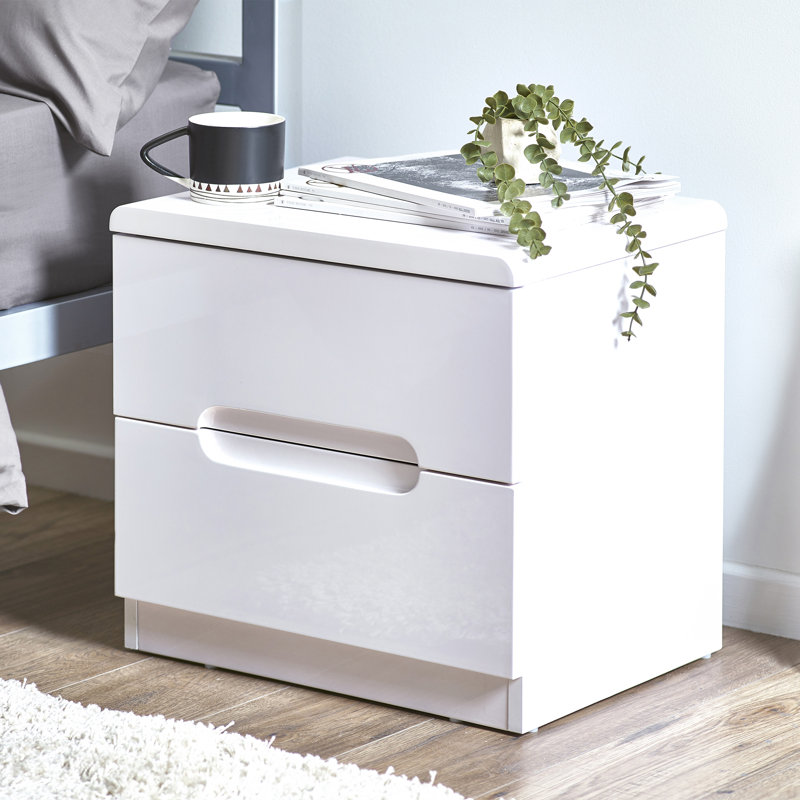 Mulak 45cm W Manufactured Wood Bedside Table