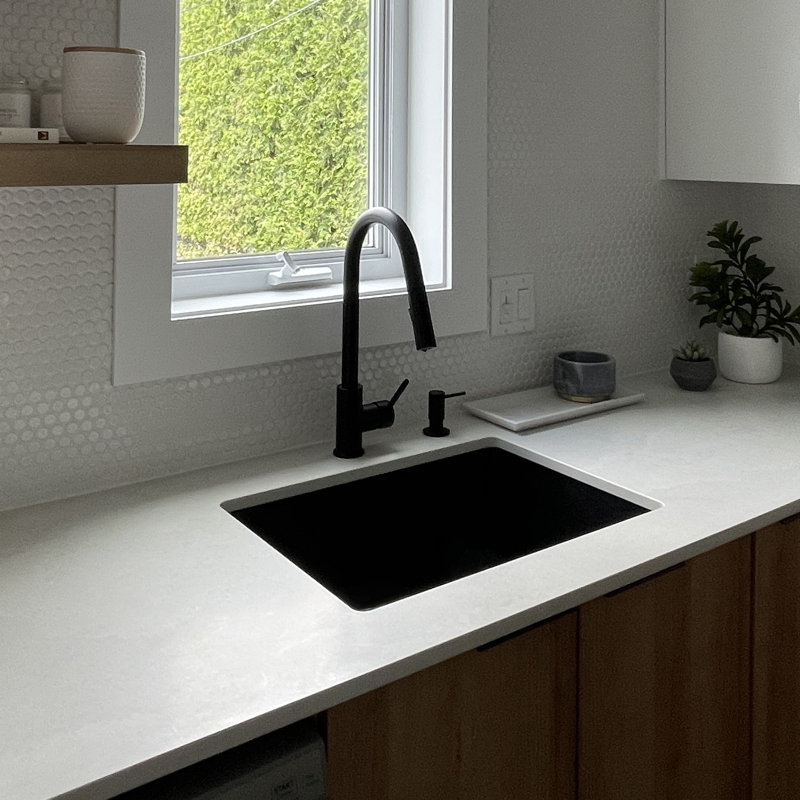 Distributeur de savon pour salle de bain et cuisine, Noir mat