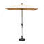 Parasol rectangulaire de terrasse avec manivelle de levage et d'inclinaison (beige, base non incluse)-192787110-192787128