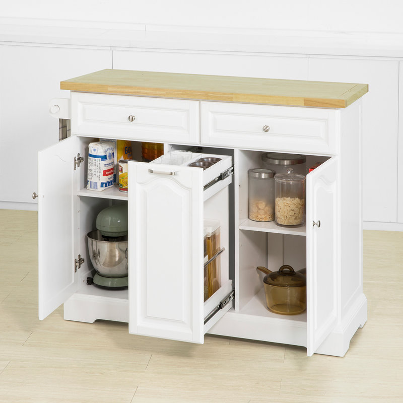 Puma Solid Wood Top Kitchen Cart