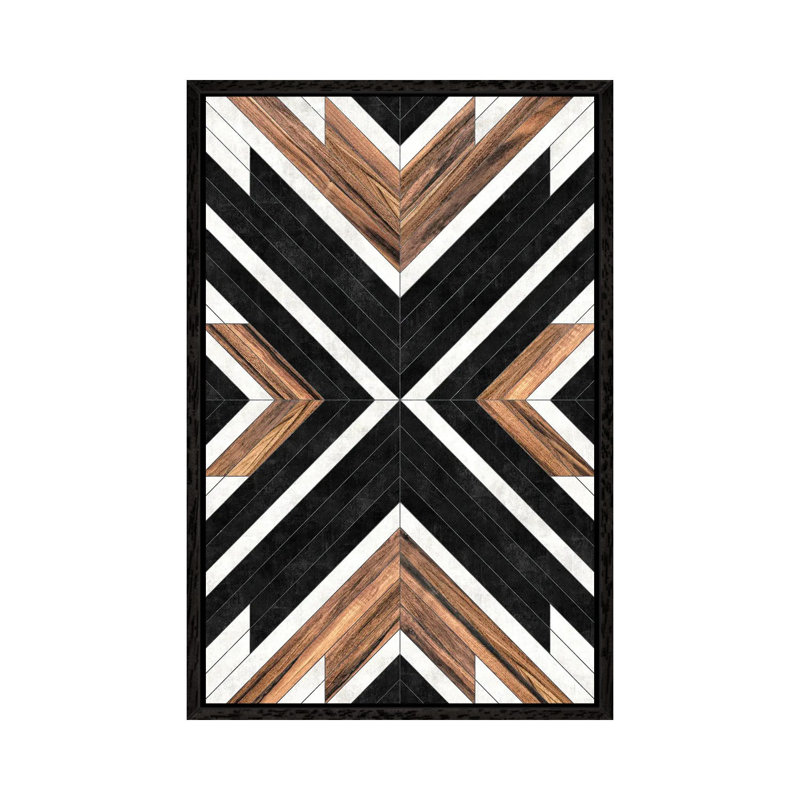 Urban Tribal Pattern No.1 by Zoltan Ratko - Print on Canvas, 101.6 cm H x 66.04 cm W, Black Framed