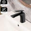 Robinet de salle de bain noir mat avec bonde escamotable, fabrication en laiton pour lavabo, installation facile en 10 minutes avec robinet, armoire de revêtement antirouille à poignée simple et lavabo