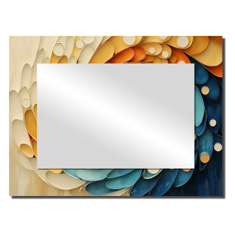 Biomorphism Vortex Of Nature II - Art mural miroir abstrait - imprimé sur métal, 24 po x 32 po
