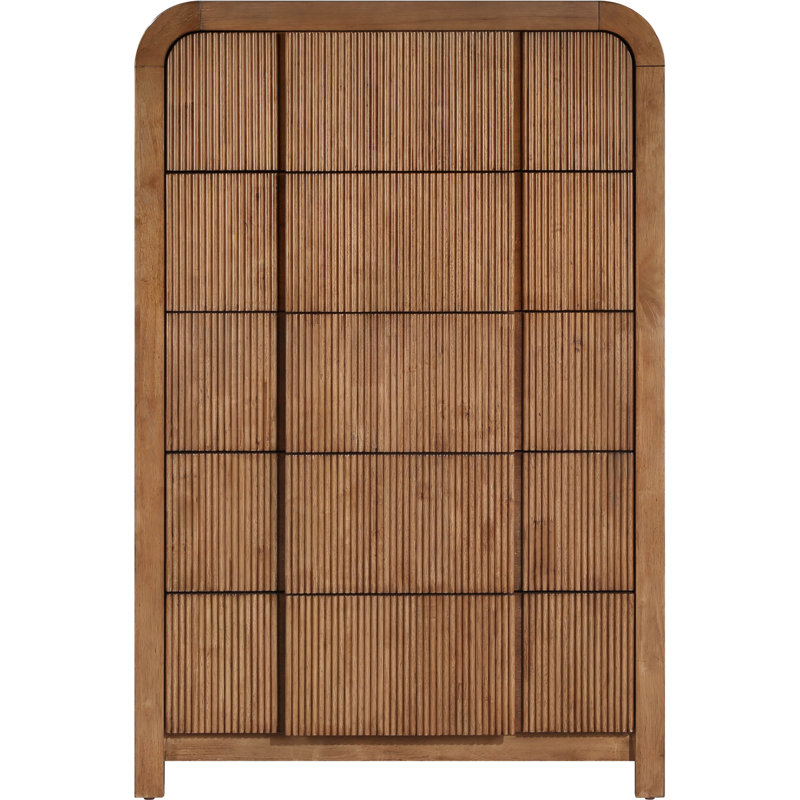 Commode 5 tiroirs Ishaque, Noyer