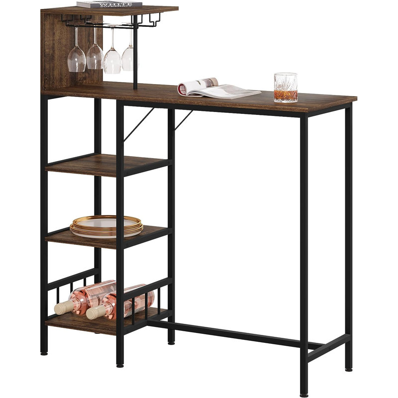 Javor Metal Base Dining Table, Woodlook, Black